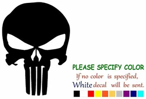 The Punisher Skull Vinyl Decal Sticker Car Window Bumper Wall Laptop 7" - Picture 1 of 5