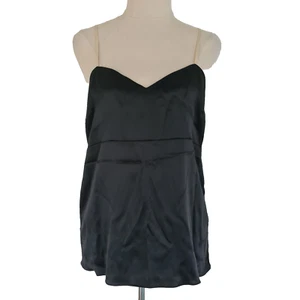 Diane Von Furstenberg Womens Designer Top Camisole Cami Size 8 Black - Picture 1 of 4