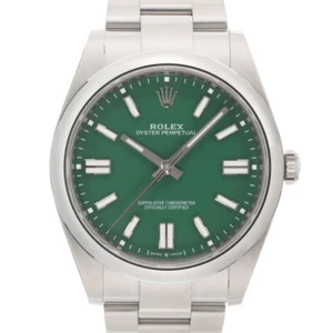 ROLEX Oyster Perpetual 41 124300 Green Warranty 2024 Box/Paper - Picture 1 of 24