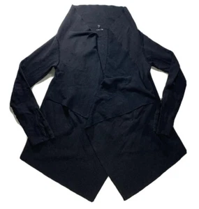 JOE’S Jacke Gr. S schwarz Strick 100% Baumwolle Wickel Adler Akzent - Bild 1 von 9