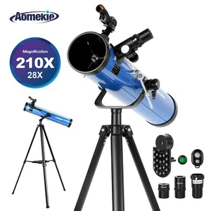 70076 Reflector Telescopes with High Tripod Phone Holder 210X for Moon Watching - Picture 1 of 10