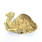 Vintage Brass Camel Trinket Offering Coin Ring Altar Dish Bowl Dromedary Console