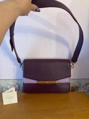 Cartera de cuero Kate Spade Carmel Court Kaela púrpura bloques de colores Foto 1 de 4