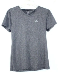 Adidas Climalite Women’s Short Sleeve T-shirt Navy Gray Size M - Picture 1 of 9