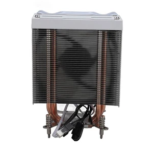 12CM CPU Cooler 4 Heat Pipes 3 Wire Single Quiet Fan Computer CPU Cooling Fa NEW - Afbeelding 1 van 12