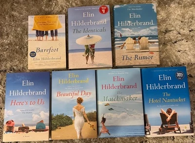 Lot of 7 Elin Hilderbrand Romance Mix Lot *Barefoot, The Rumor And More Foto 1 de 4