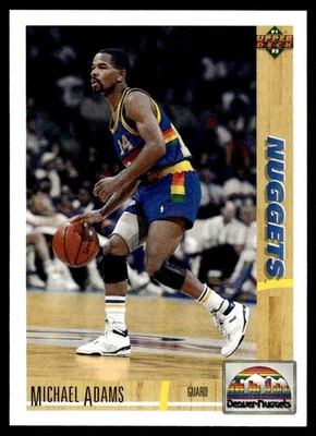 1991-92 Upper Deck Michael Adams Denver Nuggets #43 - Image 1 of 2