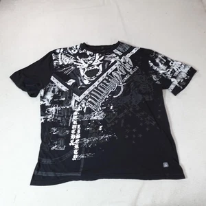 Y2K Southpole Shirt Mens 5XL Black Grunge Hip Hop Graphic Urban Tee Streetwear - Picture 1 of 8