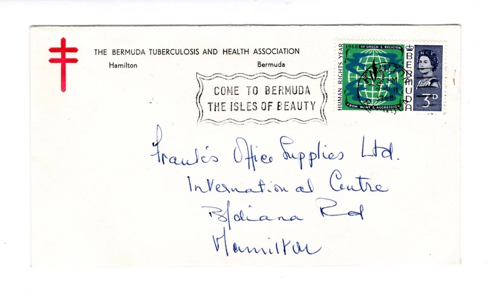 G550 Bermuda 1968 TB tuberculosis y equipo de salud - cubierta CC - Foto 1 de 1