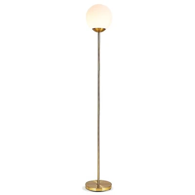 67" Frosted Glass Globe Floor Lamp w/ 9W LED Bulb for Living Room Home Office - Image 1 of 4
