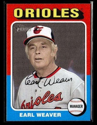 2024 Topps Heritage #153 Earl Weaver Card Baltimore Orioles - Image 1 of 2