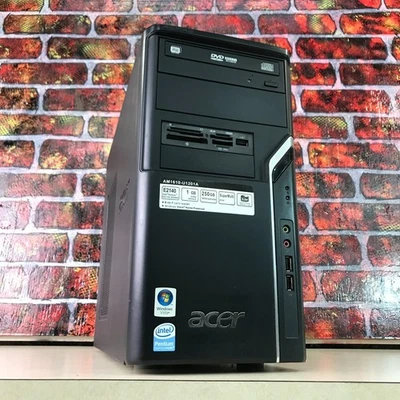 Acer PC for Retro Gaming Pentium 1.60GHz 1GB RAM 250GB HDD Windows 7 Pro 64-Bit - Image 1 of 4