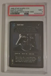 Darth Vader PSA 9 COMO NUEVO Calificado Star Wars CCG Premiere Limited BB SWCCG - Imagen 1 de 4