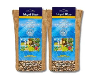 Café Island Blue 100 % Jamaica Blue Mountain granos enteros 16 oz (paquete de 2) - Imagen 1 de 5