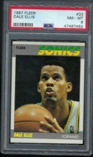1987 Fleer Basketball #33 Dale Ellis PSA 8