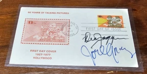 Dean Jagger, Joel Gray Autographed FDC Actor Oscar Winners - Imagen 1 de 3