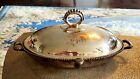 RARE ANTIQUE ROGERS MERIDAN 1847 SILVERPLATE HEATED WATER SERVING DISH