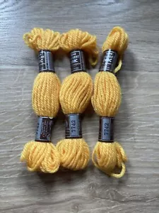 DMC Laine Colbert Wool Yarn Tapestry Needlework Needlepoint 7742 Yellow 3 Skeins - Picture 1 of 3
