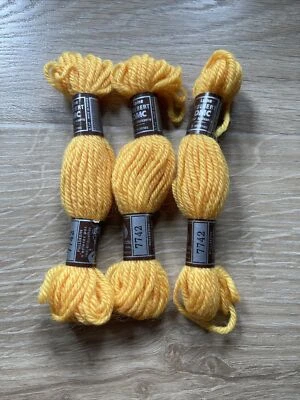 DMC Laine Colbert Wool Yarn Tapestry Needlework Needlepoint 7742 Yellow 3 Skeins - Image 1 of 3