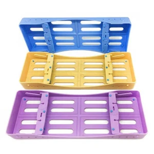 Soporte de casete de plástico dental estante de esterilización caja autoclavable 5 instrumentos - Imagen 1 de 1