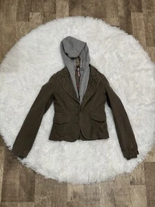 Y2k whimsygoth fairy Pinko Sunday Morning vintage hooded blazer jacket XS S - Picture 1 of 7