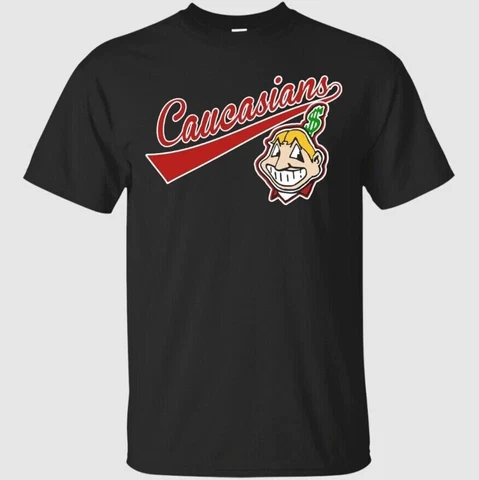 Caucasians dollar man funny Cleveland Indians baseball team t-shirt S-3XL Cover