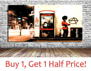 BANKSY QUEENS GUARD FULL COLOUR CANVAS ART PRINT Street Artwork *VARIOUS SIZES* - Picture 1 of 5