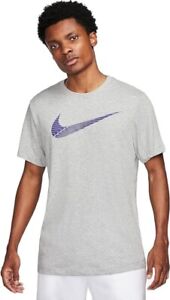 Nike Men's Dri-fit T-Shirts XX-Large 2XL Gray/Violet FJ2464-063