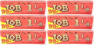 6x Job 1 1/4 Rolling Papers Orange 100% Authentic *Great Price* FREE SHIPPING! - Picture 1 of 1