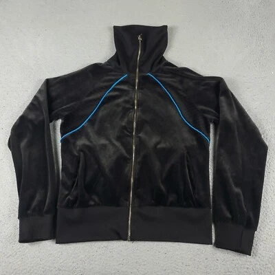 Chaqueta Puma Niñas Talla Grande Terciopelo Negro Cremallera Completa Pista Suéter Foto 1 de 4