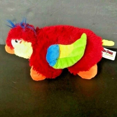 Parrot Pillow Pet Pee-wee Red Green Yellow Blue Plush Stuffed Animal - Image 1 of 4