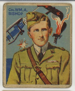 Sky Birds Card R136 National Chicle R136 1934 No 26 Col William A Bishop Nice - Picture 1 of 2