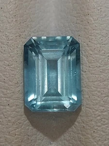 Glowing aquamarine gemstone - faceted natural blue Beryl 1.70 CTS - Picture 1 of 12