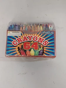 Vintage Buntstifte 64 Stück Buntstifte Box integrierter Spitzer - Bild 1 von 6