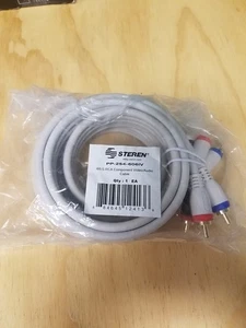 Cable de video/audio componente Steren 6 pies 5 RCA nuevo - Imagen 1 de 3
