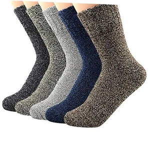  Damen Strickmuster Sportsocken - Crew Einheitsgröße (02) 5 Paar Einfarbig - Bild 1 von 6