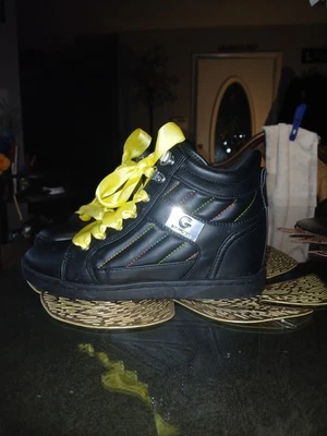 GBG ADIVINAR Mujer Zapatillas Altas Cuña Moda Negras  Foto 1 de 4