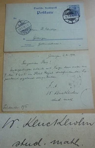 PKs GÖTTINGEN 1900 f.: stud. matemáticas. Wilhelm KLUCKHOHN (1881-1936), víctimas de NS - Imagen 1 de 9