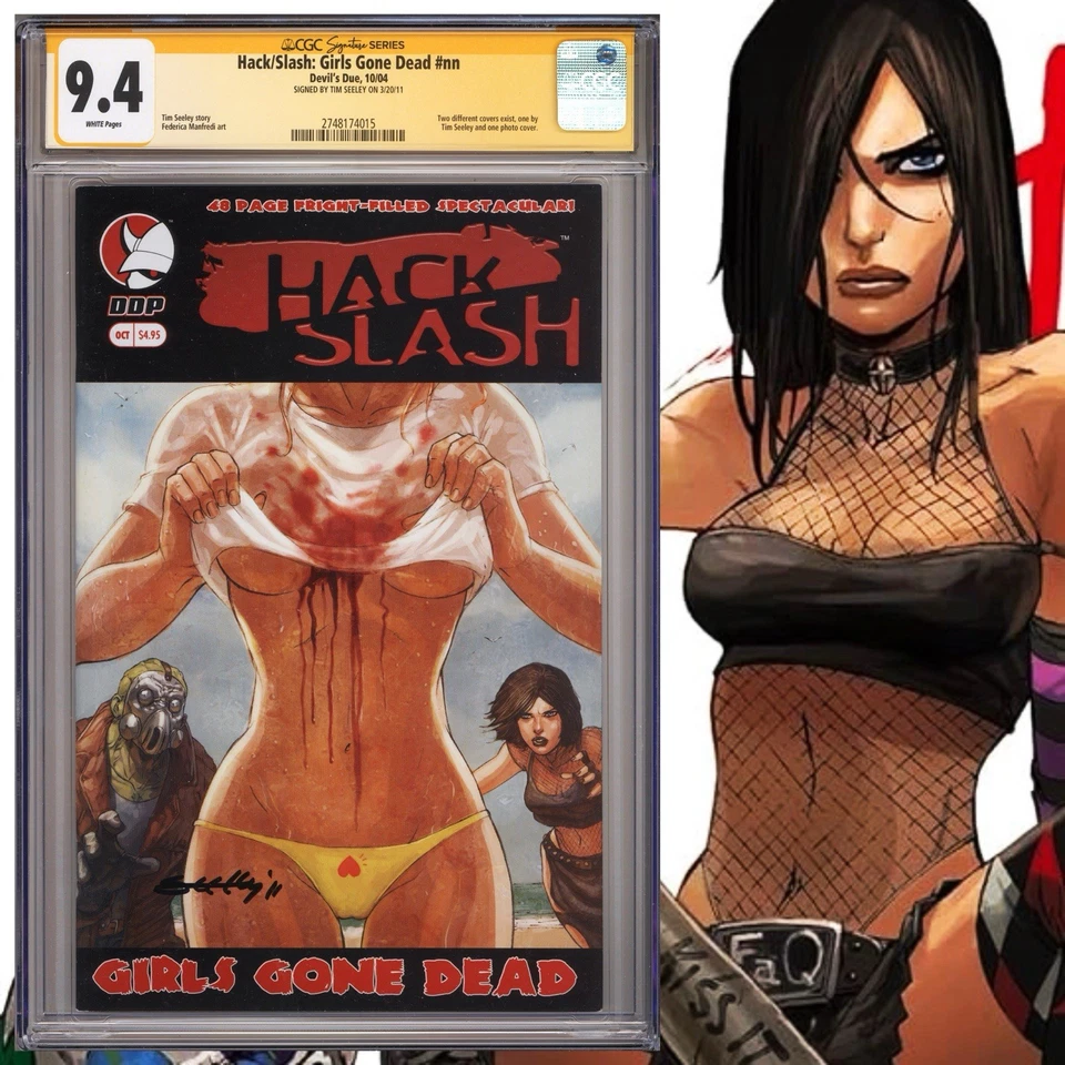 CGC 9.4 SS Hack/Slash Girls Gone Dead #nn signed by Tim Seeley DDP 2004 - Image 1 of 2