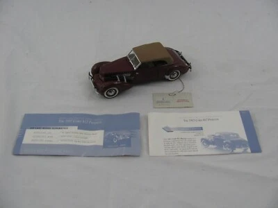 Franklin Mint Diecast 1/24 Scale Burgundy 1937 Cord 812 Phaeton Coupe VG Read! - Image 1 of 4
