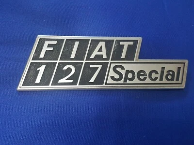 Scritta fregio logo FIAT 127 SPECIAL originale in metallo - Immagine 1 di 2