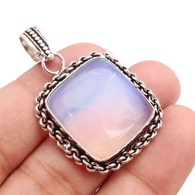 Opalit Edelstein 925 Versilberter Anhänger Handmade Schmuck Gift 3.4cm P-12566 - Bild 1 von 3