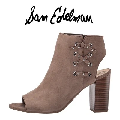 Sam Edelman Tan Edna Peep-Toe Booties Size 10 - Image 1 of 4