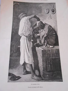 Gravure 1873 - Le Barbier Turc - Foto 1 di 1