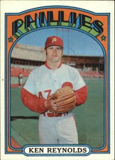 1972 Topps Philadelphia Phillies Baseball Card #252 Ken Reynolds - EX-MT