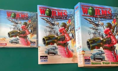Vintage Worms Reinforcements PC Game CD-Rom Original Big Box Expansion - Image 1 of 4