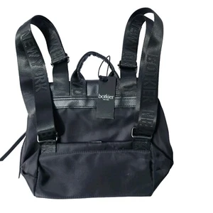 NWT BOTKIER New York Backpack Purse Bag Mini Black Vegan Leather Trim Nylon New - Picture 1 of 12