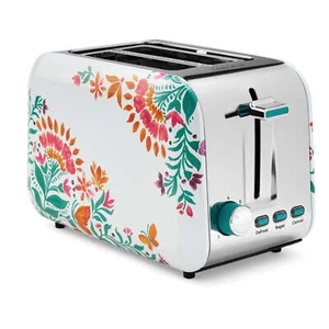 The Pioneer Woman 2-Slice Toaster, Folk Geo New - Picture 1 of 8