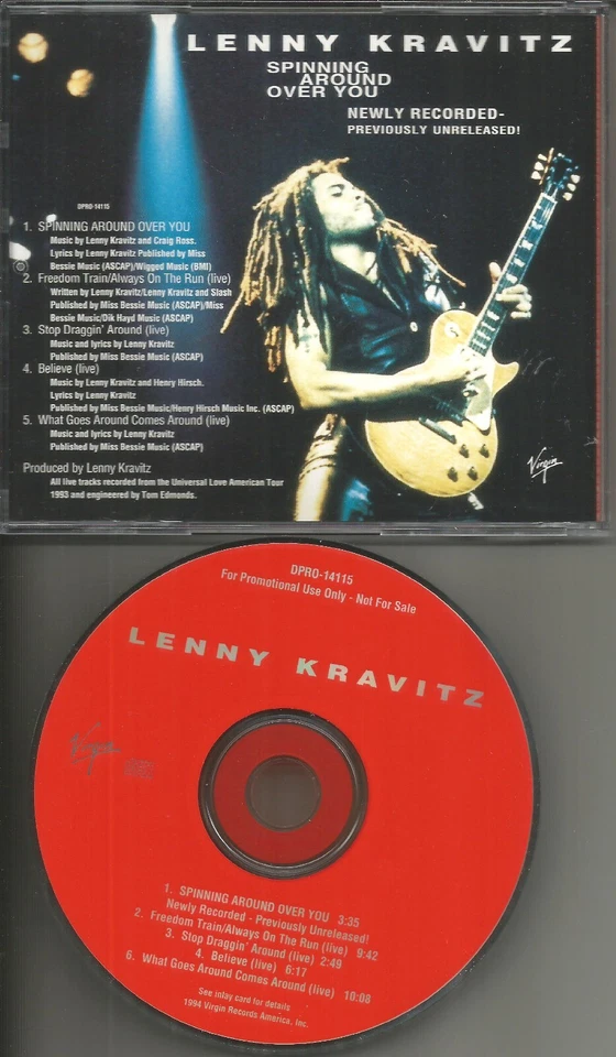 LENNY KRAVITZ Spinning Around UNRELEASED Version & 4 LIVE TRX PROMO DJ CD single Foto 1 de 1