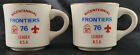 Vintage Boy Scout Coffee Mug Cup Lot 2 Bicentennial Frontiers 76 Leader Bsa